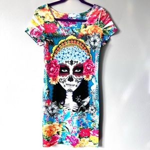La Catrina dress size S small. Día de los muertos